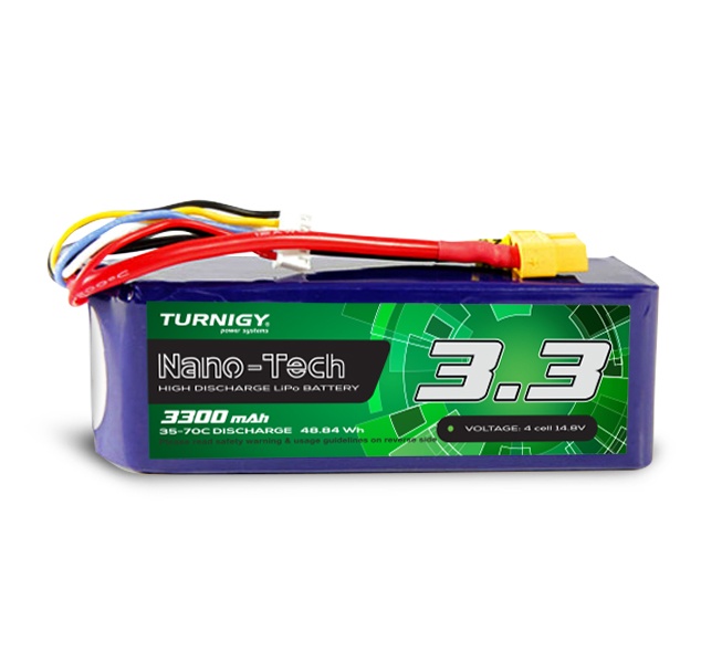 Turnigy Nano-Tech 3300mAh 4S 35C Lipo Pack w/XT60